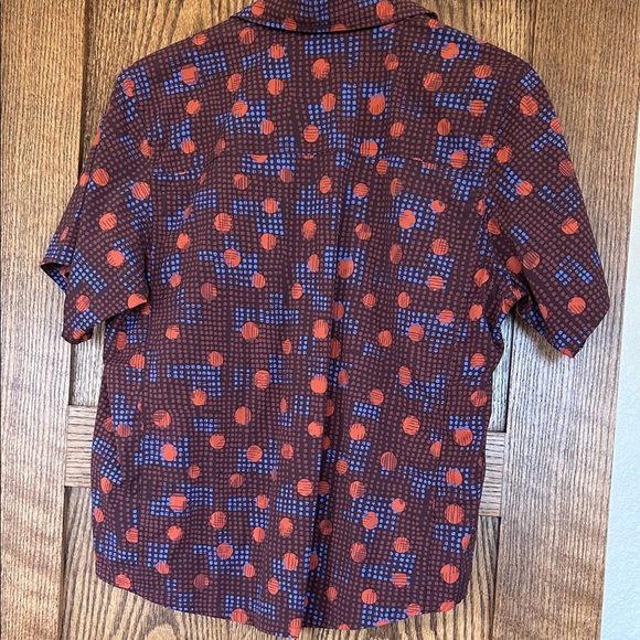 REI Women's Brown and Blue Button Down Shirt - Picture 6 of 7